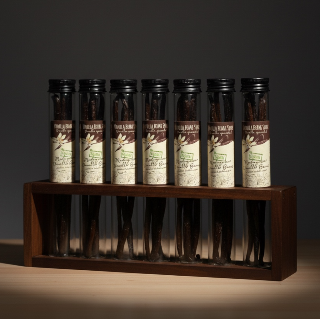 6 ORGANIC BOURBON VANILLA BEANS