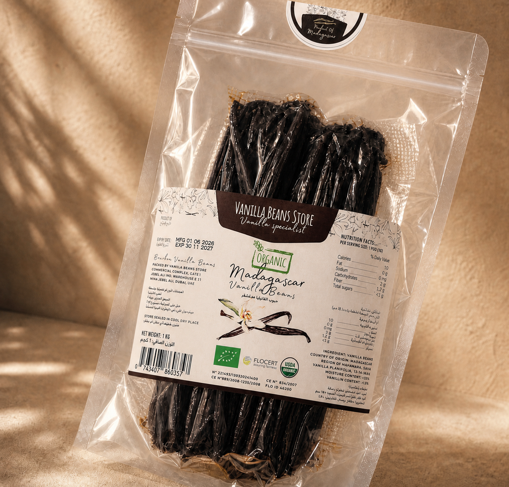 [X00-BEA1000] 1 Kilo Organic Vanilla Beans